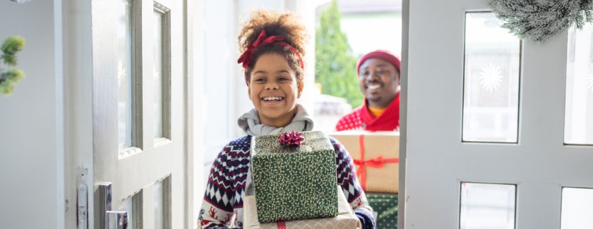 People visiting family for the holidays.