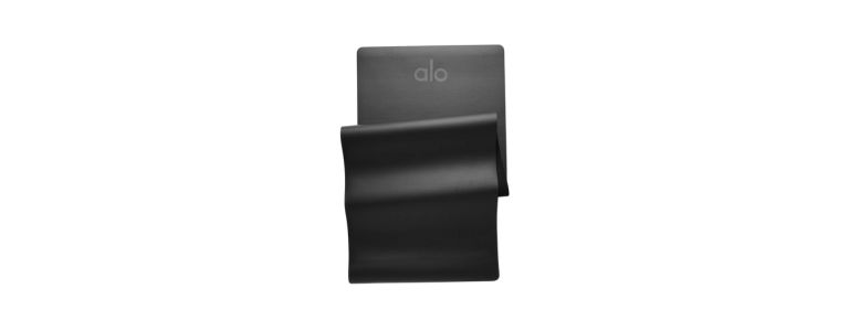 black plush yoga mat
