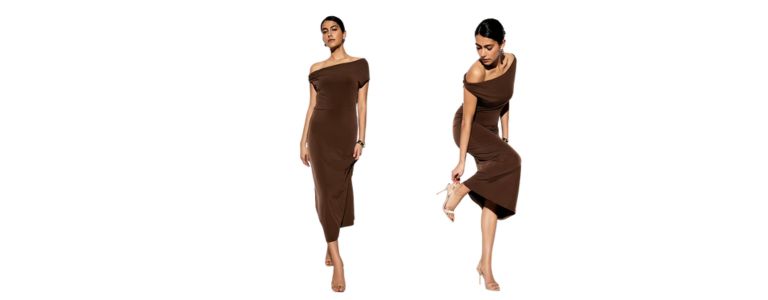 brown midi dress