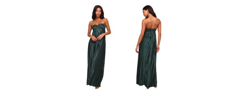flowy emerald green dress