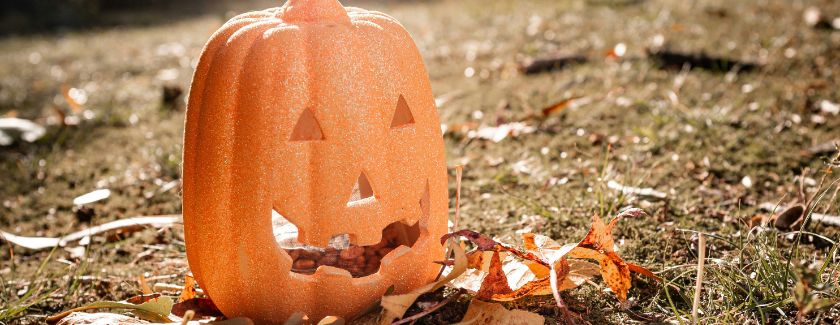 A scary jack-o'-lantern