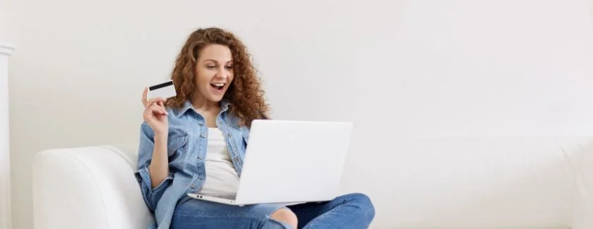 Woman excited about the Highest Cash Back Guarantee.