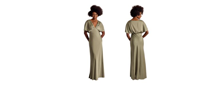 light green off the shoulder dress