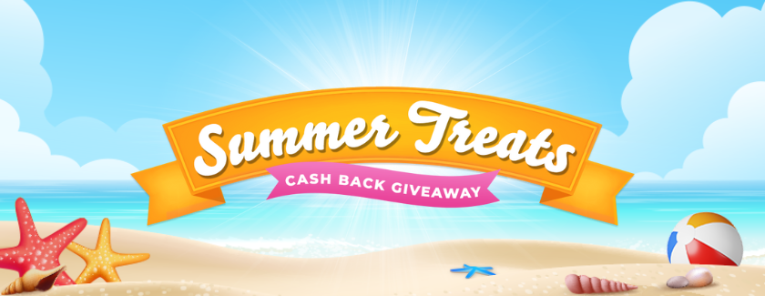 Summer Treats Cash Back Giveaway beach banner