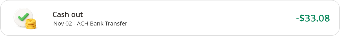 Cash out listing