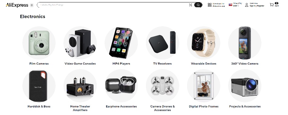 AliExpress Electronics Page