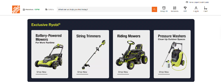 The Home Depot Homepage