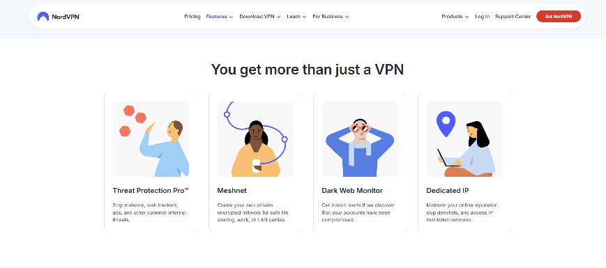 NordVPN Features Page