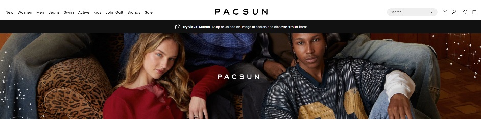 Pacsun Clothing Page