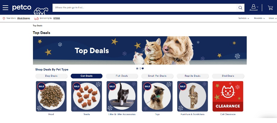 Petco Top Deals Page