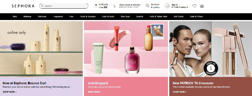 Sephora Homepage