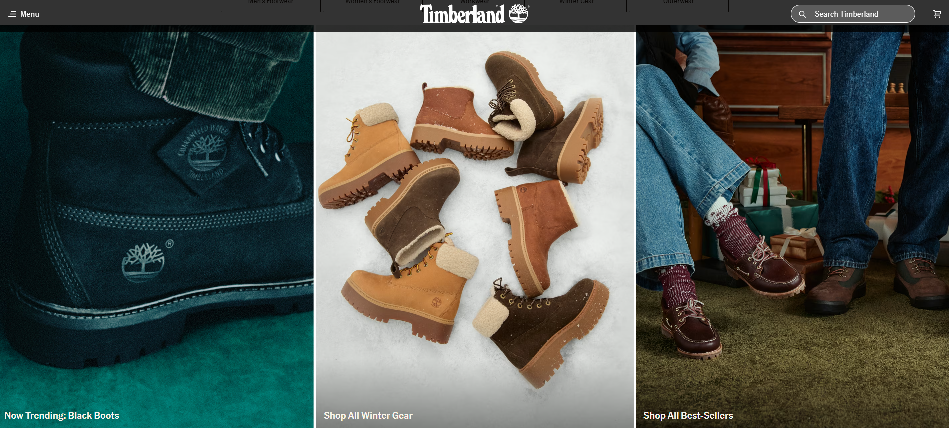 Timberland Homepage