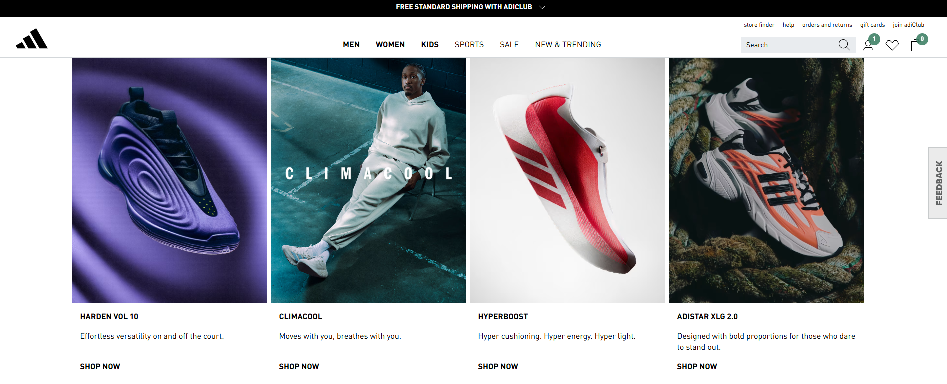 adidas homepage