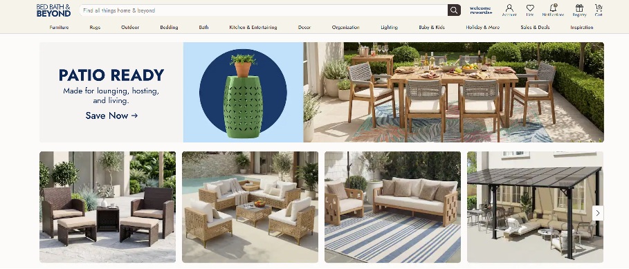 Bed Bath & Beyond Homepage