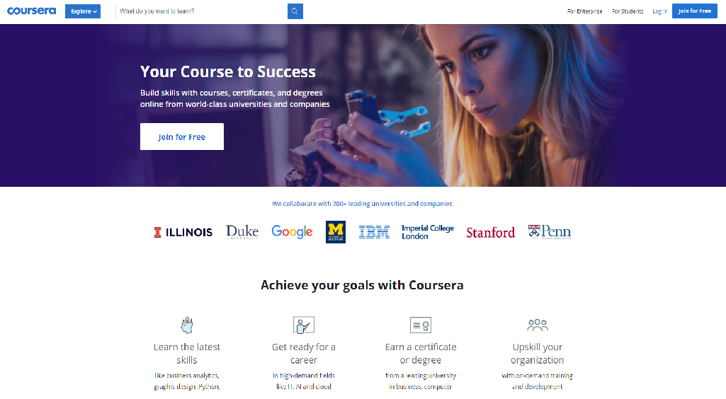 CourseraHomepage Image