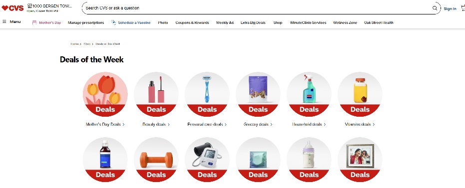 CVS Deals of the Week Page