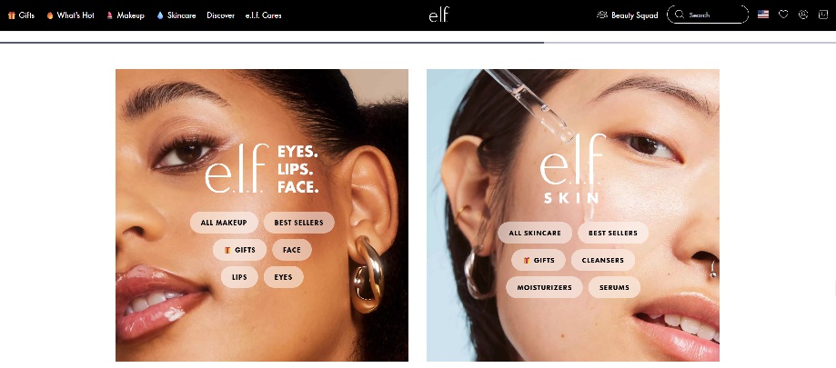 e.l.f. Cosmetics Homepage