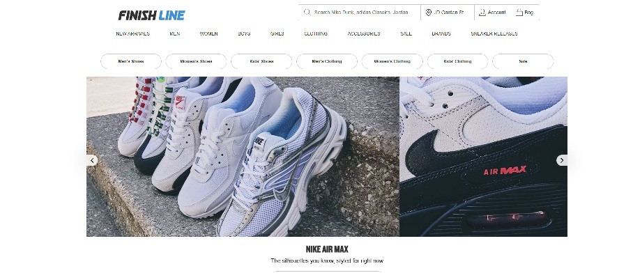 Finish Line Homepage