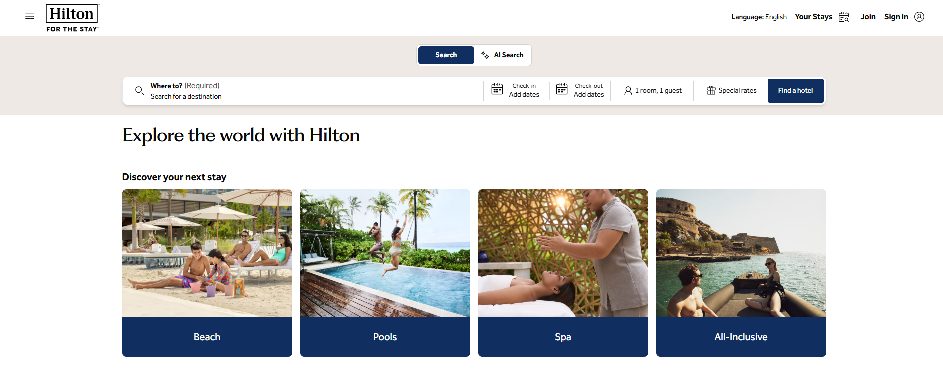Hilton Locations Page
