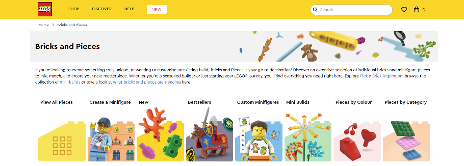 LEGO Bricks and Pieces Page