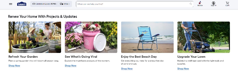 Lowe’s Homepage