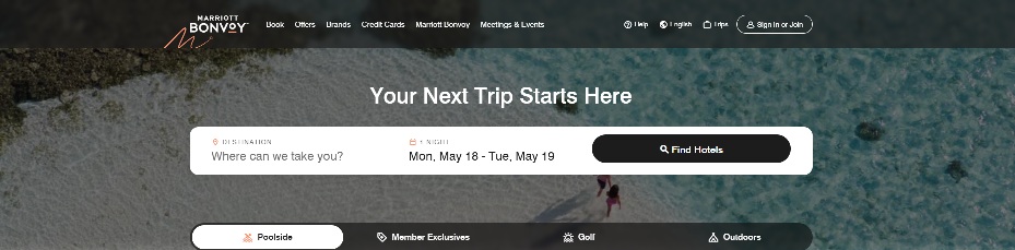 Marriott Homepage