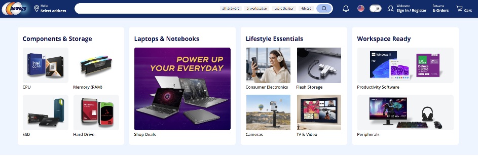Newegg Homepage