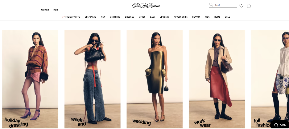 Saks Fifth Avenue Homepage