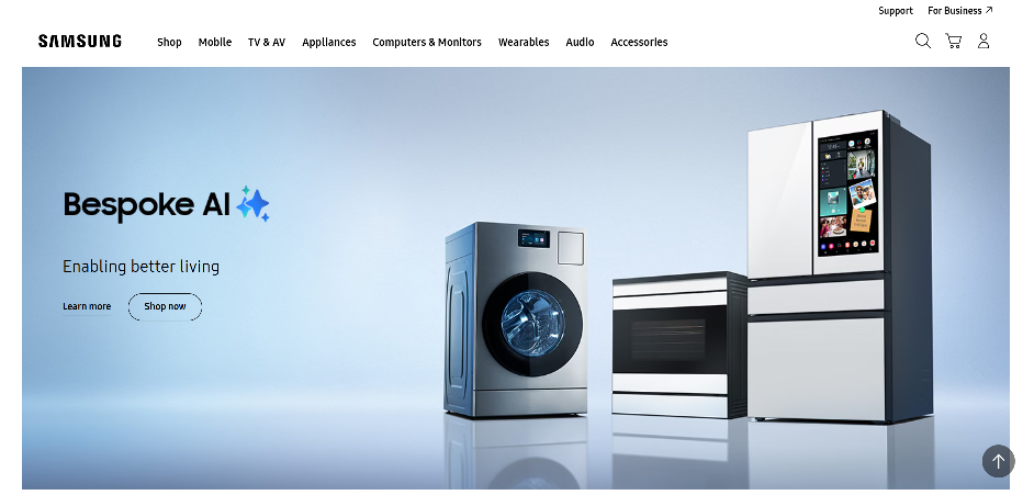 Samsung homepage