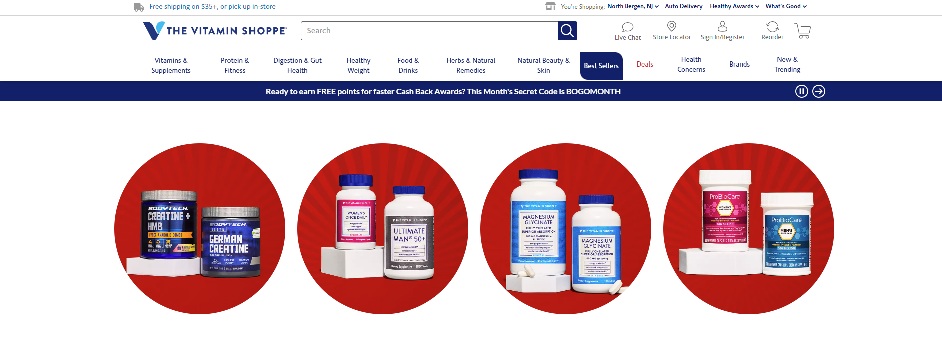 The Vitamin Shoppe Homepage