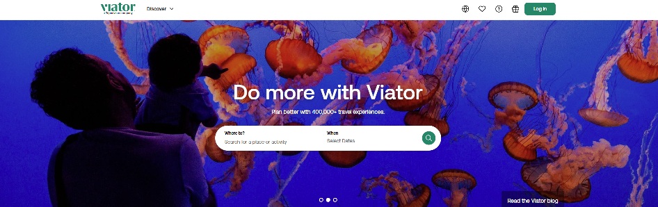 Viator Homepage