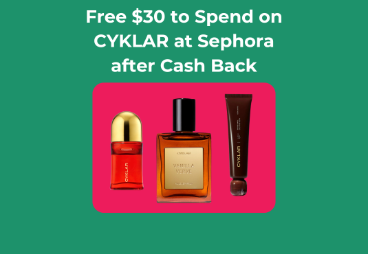 $30 to Spend on CYKLAR at Sephora Freebie