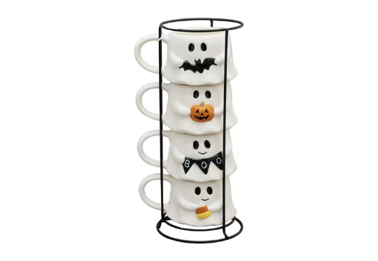 Halloween Ghost Mug Stack Freebie
